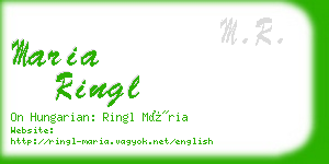 maria ringl business card